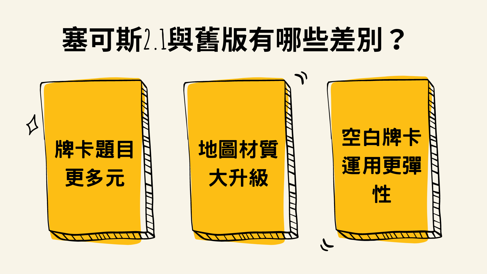 塞可斯2.1與舊版差別